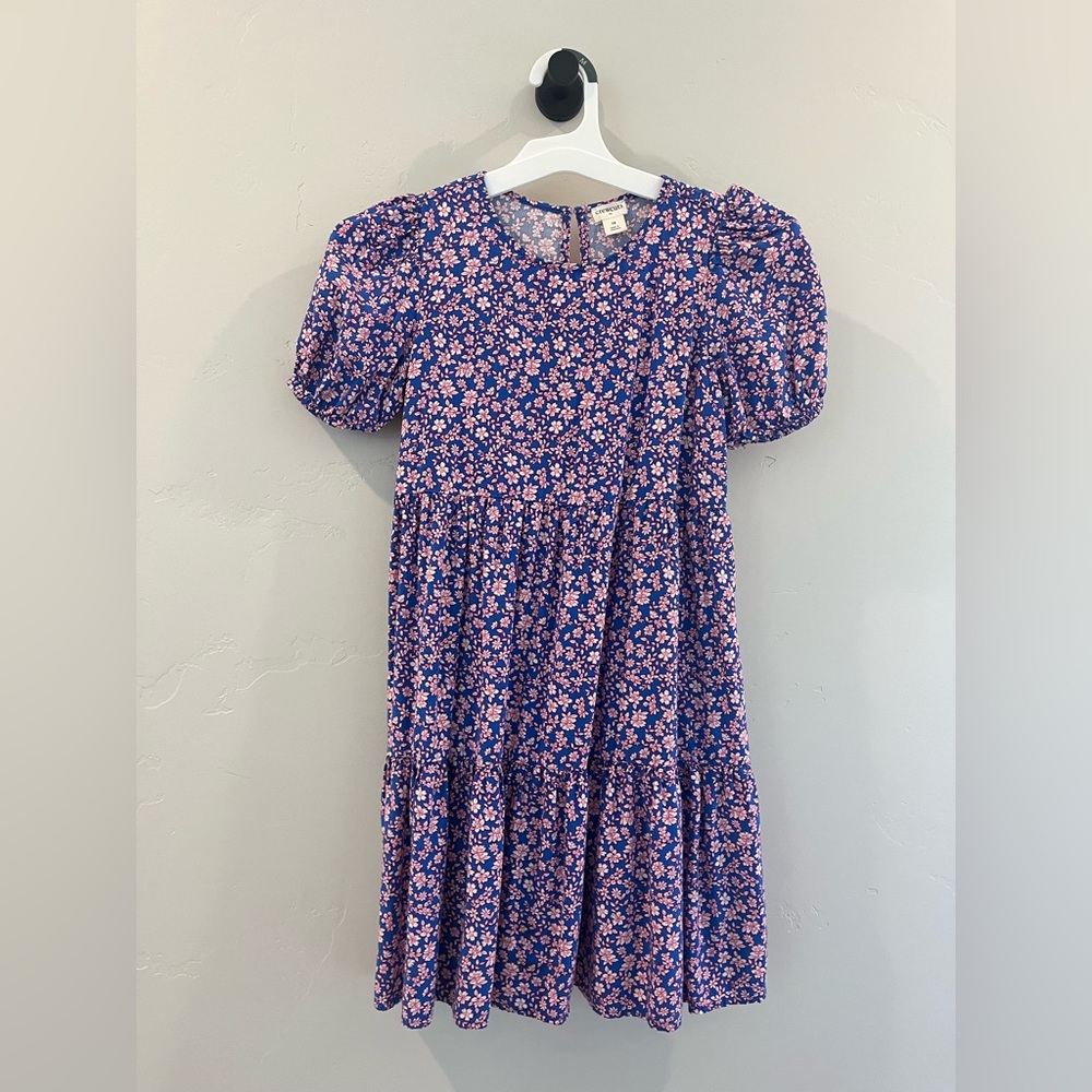 Floral Blue Kids Dress